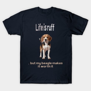 Beagle Bliss: Life's Best Companion T-Shirt